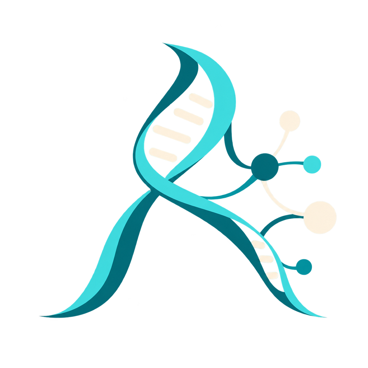 Anene Lab logo: a strand-inspired A with regulatory-network nodes